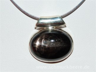 Silberanhänger Hypersthenrund