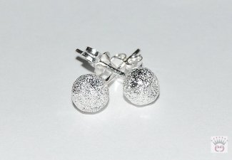 Ohrstecker diamantgehämmert, Silber