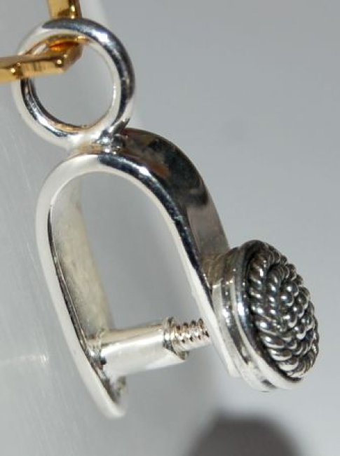 Steinhalter im Ethnostil, Silber