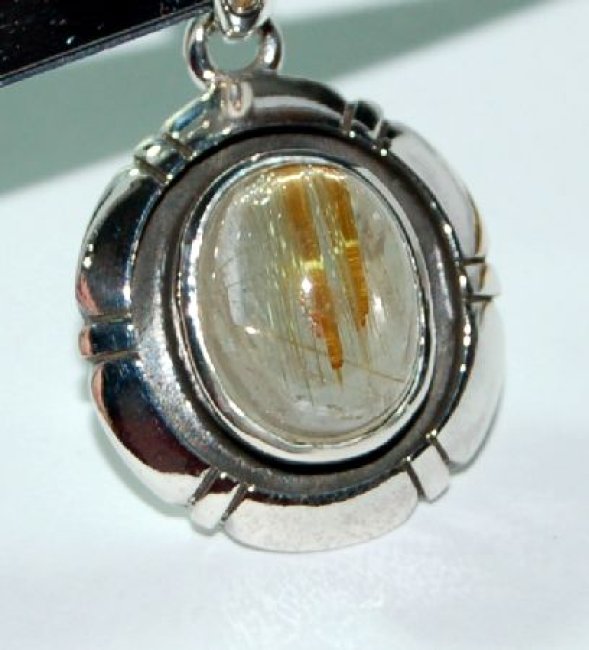 Silberanhänger mit Rutilquarz