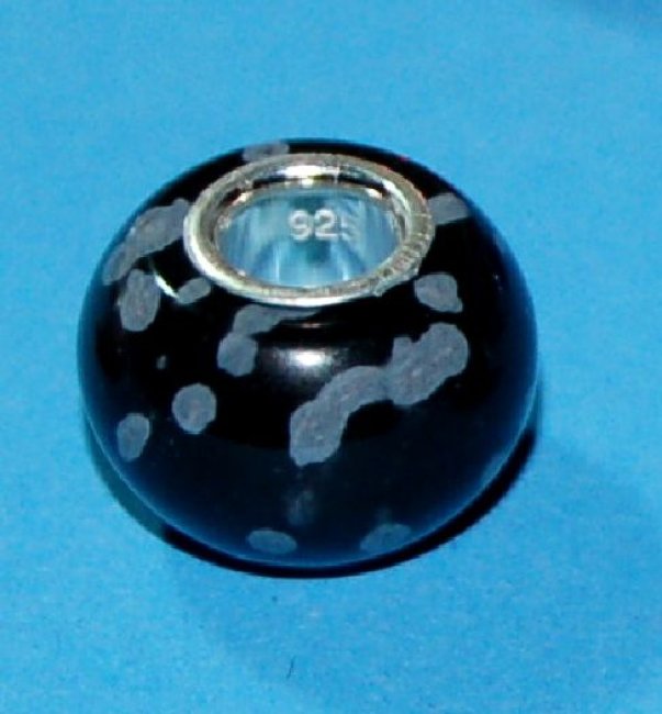Schneeflockenobsidian Edelsteinbead
