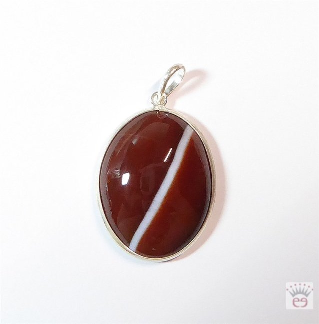 Silberanhänger Achat rotbraun