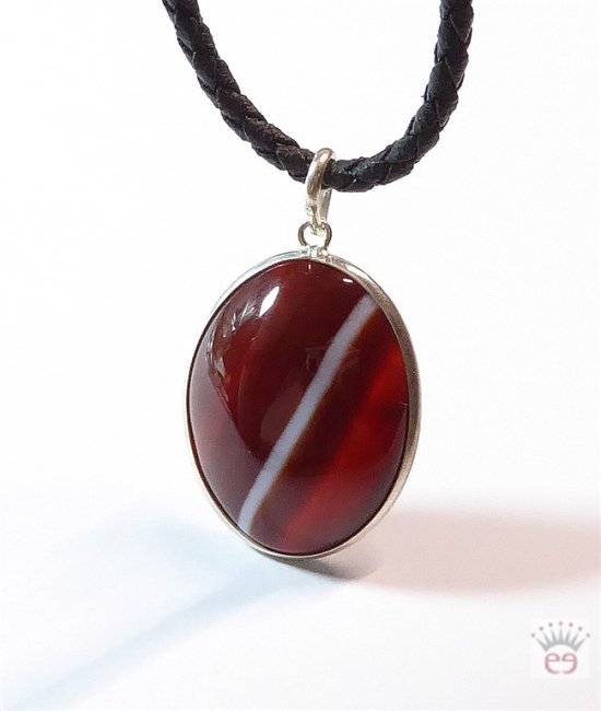 Silberanhänger Achat rotbraun