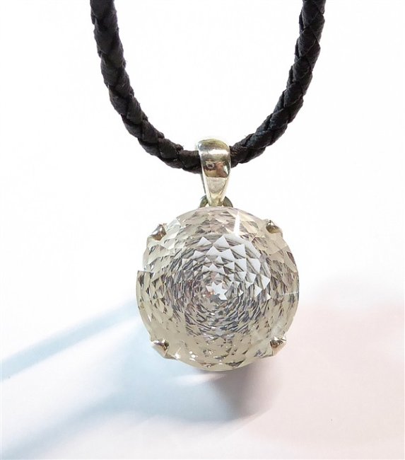 Silberanhänger Bergkristall facettiert