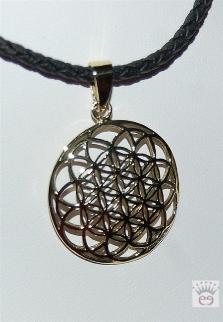 Bronze-Anhänger Blume des Lebens