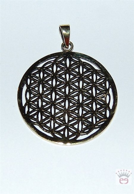 Bronze-Anhänger Blume des Lebens