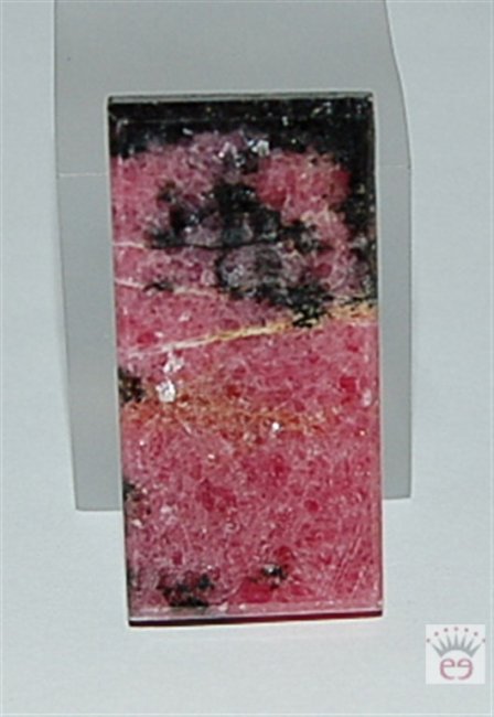 Edelsteinanhänger Rhodonit, rechteckige Form