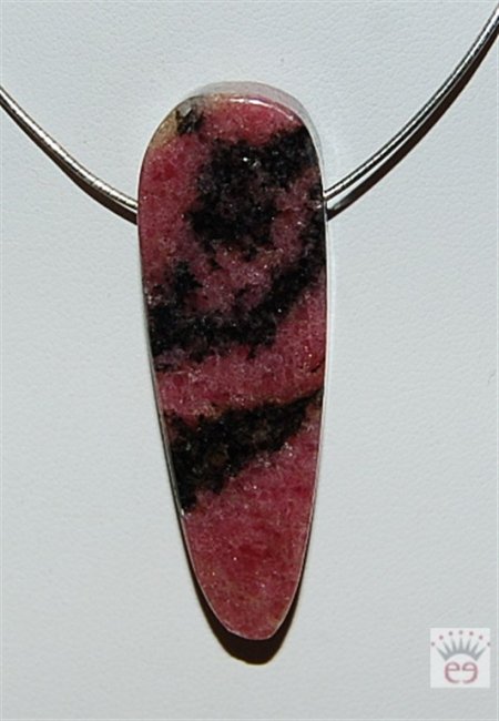 Edelsteinanhänger Rhodonit, Tropfenform