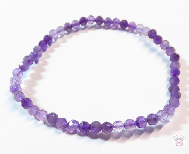 Armband Amethyst, facettiert, 4mm