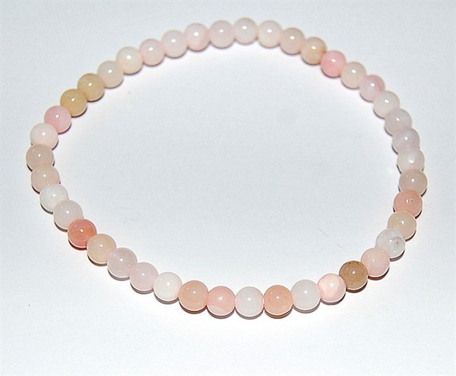 Armschmuck Kugelarmband Andenopal rosa, ca. 4 mm