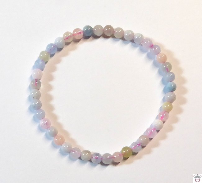 Armschmuck Kugelarmband Beryll Multicolor, ca. 4 mm