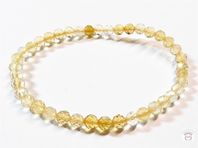 Armband Citrin, facettiert, 4mm