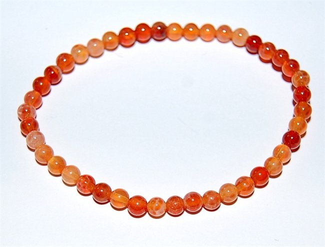 Armschmuck Kugelarmband Feuerachat, ca. 4 mm