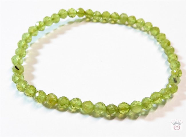 Armband Peridot, facettiert, 4mm