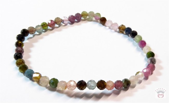 Armband Turmalin, facettiert, 4mm