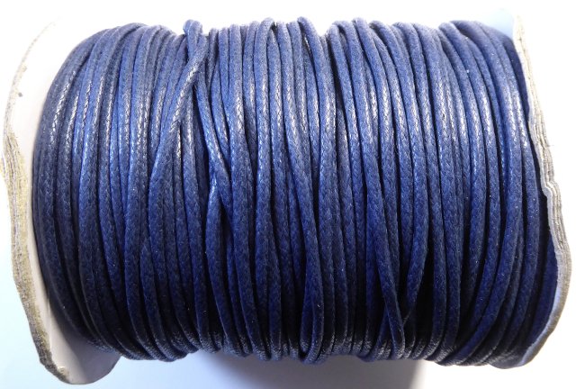 Baumwollband blau, ca. 2 mm