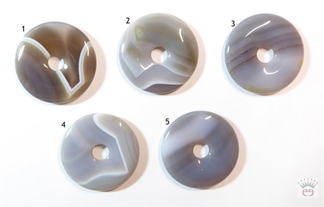 Anhänger Donut, Achat, ca. 40 mm