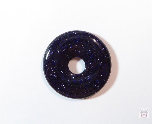 Anhänger Donut, Blaufluss, ca. 30 mm