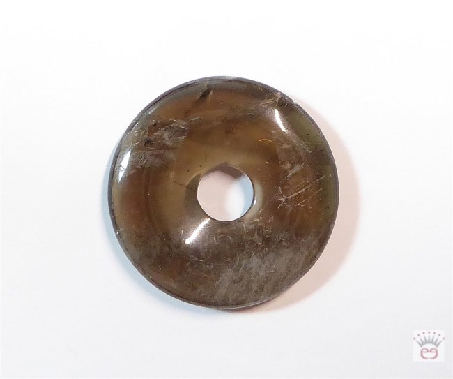 Anhänger Donut, Rauchquarz, ca. 40 mm