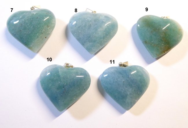 Edelsteinherzanhänger Amazonit, Metallöse