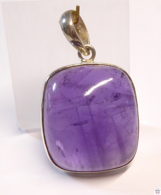Silberanhänger Amethyst Rechteck
