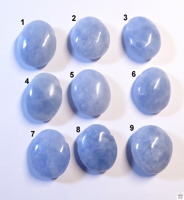Calcit blau-Anhänger oval