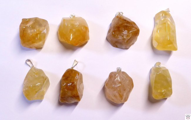 Hematoide Quarz (Golden Healer)-Anhänger, Freiform, Metallöse