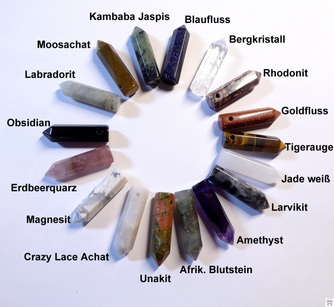 Edelsteinanhänger Spitze - diverse Steinsorten