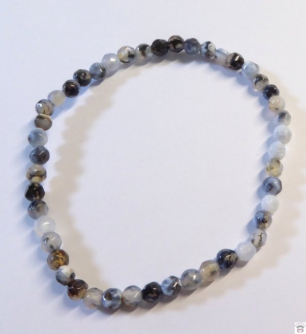 Edelsteinarmband Achat grau