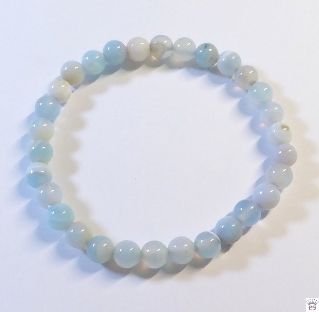 Edelsteinarmband Achat aquablau