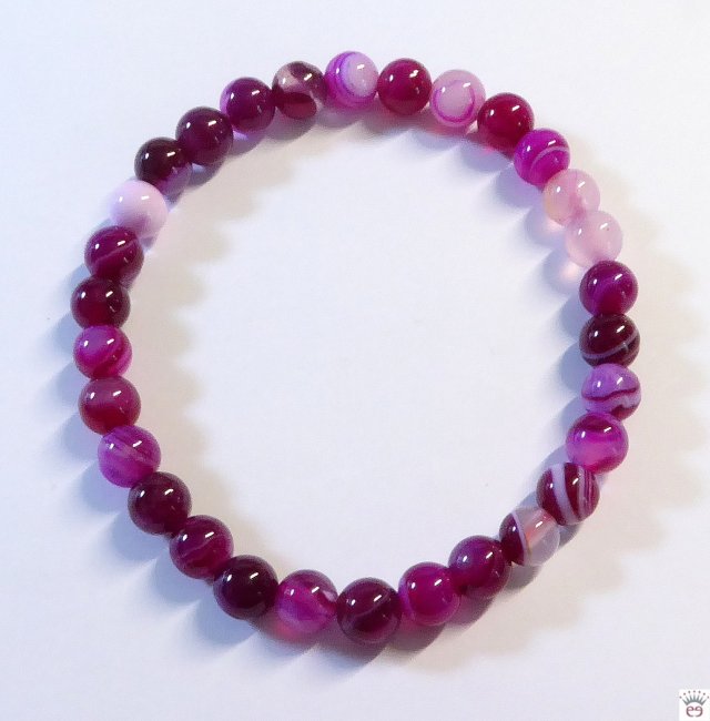Edelsteinarmband Achat magenta