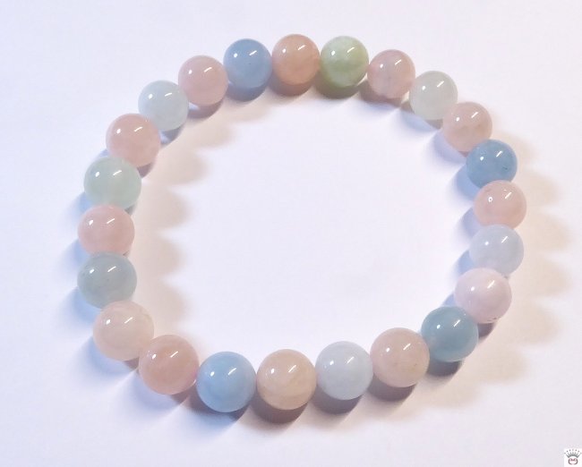 Kugelarmband Beryll Multicolor, 8mm