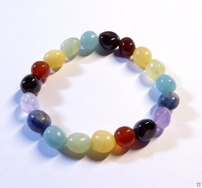 Barockarmband Multicolor Chakra-Farben