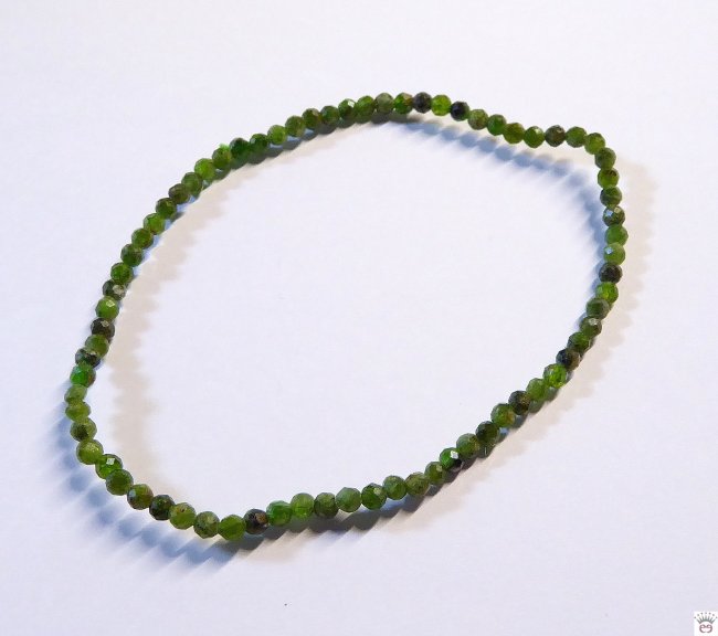 Armschmuck Kugelarmband Diopsid, ca. 3 mm