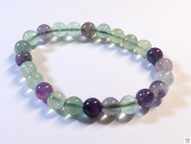 Armschmuck Kugelarmband Fluorit, ca. 8 mm