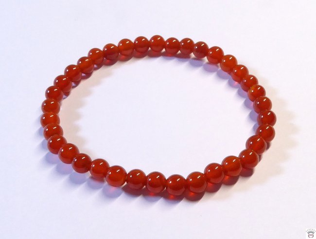Armschmuck Kugelarmband Karneol, ca. 4 mm