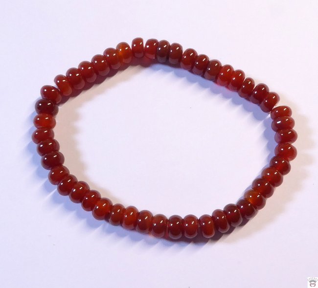 Edelsteinarmband Karneol, Rondelle-Armband