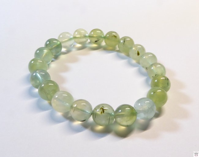Armschmuck Kugelarmband Prehnit, ca. 10 mm