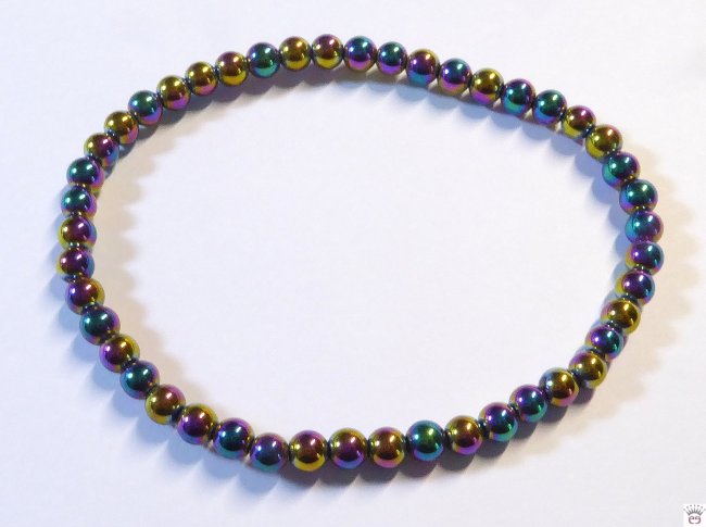 Armschmuck Kugelarmband Rainbow Hämatit, ca. 4 mm