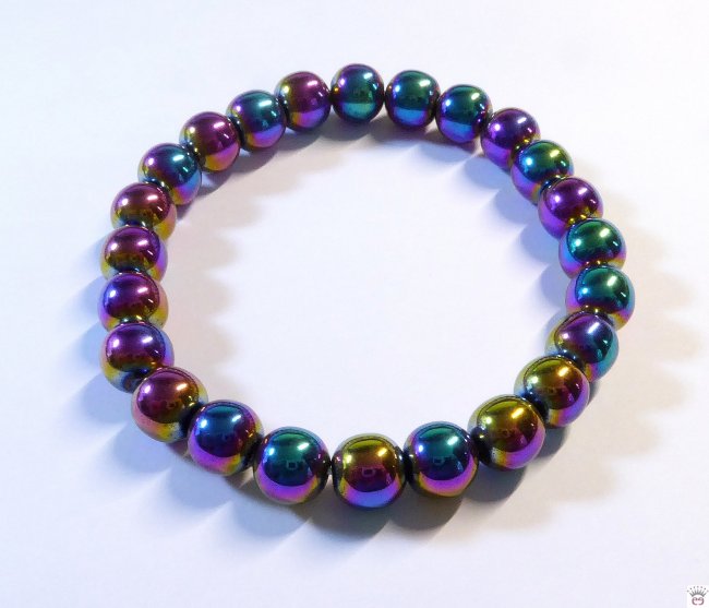 Armschmuck Kugelarmband Rainbow Hämatit, ca. 8 mm