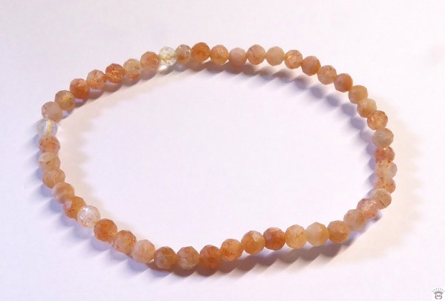 Armschmuck Kugelarmband Sonnenstein, ca. 4 mm, facettiert