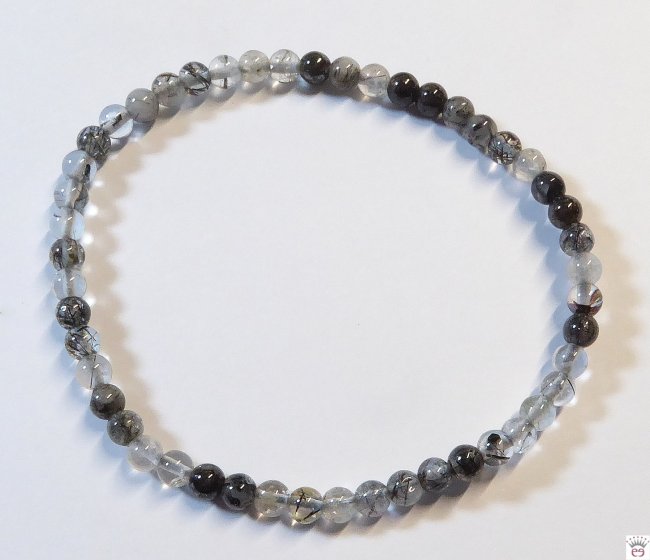 Armschmuck Kugelarmband Turmalinquarz, ca. 4 mm