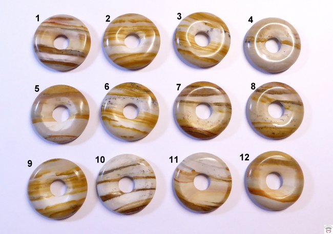 Anhänger Donut, Abendrot-Rhyolith, ca. 30mm