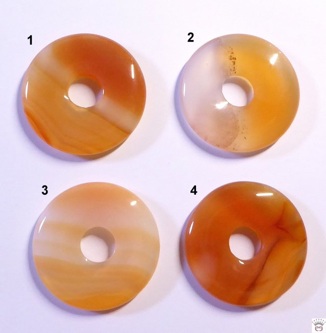 Anhänger Donut, Achat rot, ca. 30mm