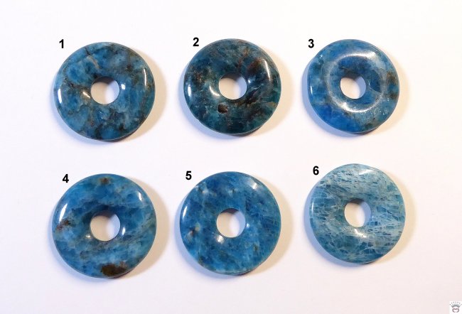 Anhänger Donut, Apatit, ca. 30 mm