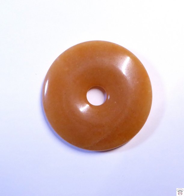 Anhänger Donut, Aventurin rot, ca. 40mm