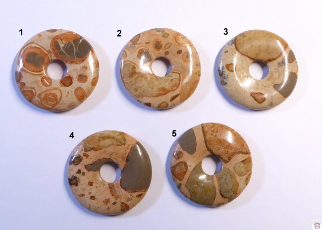 Donut rund, Leopardit (Onkolith), ca.30 mm