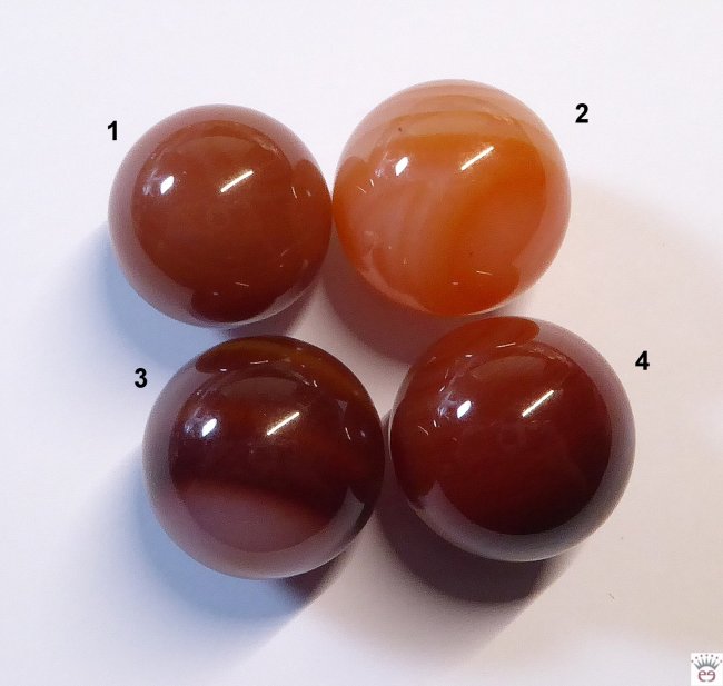 Edelsteinkugel Achat rot, ungebohrt, ca. 20mm