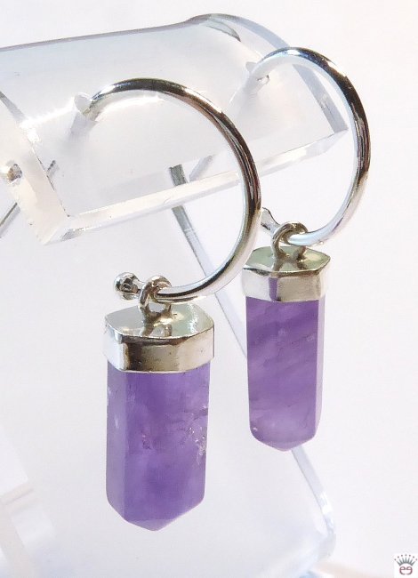 Halbcreole, Amethyst-Spitze, Silber