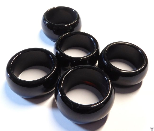 Achat-Ring in schwarz